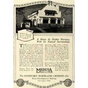  1916 Ad Sandusky Medusa White Portland Cement Kennedy Home 