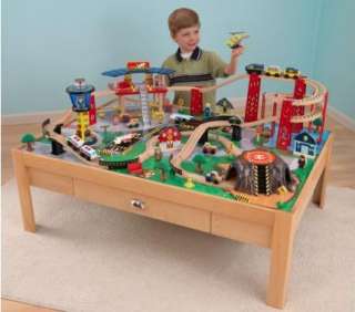   Airport Express Wood Train Table & Toy Set 706943179758  