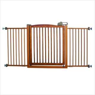Richell Extra Wide One Touch Wooden Pet Gate Autumn Matte Finish 