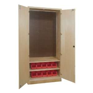   Tool Storage Cabinet w/ Two Shelves and 10 Bins: Everything Else