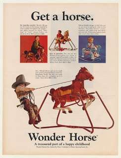 1966 Wonder Horse Strawberry Roan Colt Palomino Shoo Fly Deluxe Print 
