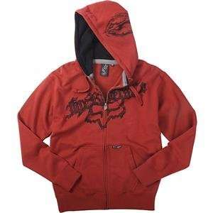 Fox Racing Drawn Out Zip Hoody   Large/Red: Automotive