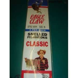  Eagle Claw Snelled Fish Hooks #31 6