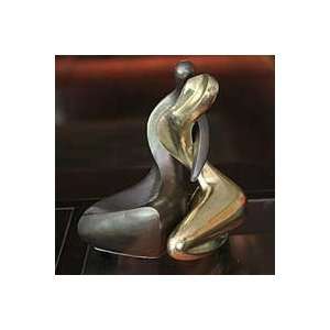  NOVICA Bronze sculptures, Couple (pair)