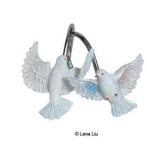   Herald Angels Dove Shower Curtain Hooks, Set of 12