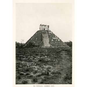  1909 Print Chichen Itza Temple Complex Maya Yucatan Mexico 
