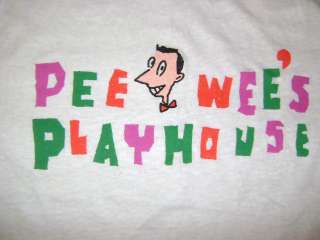 vintage PEE WEES PLAYHOUSE CARTOON 80S SOFT NEW t shirt YOUTH LARGE 
