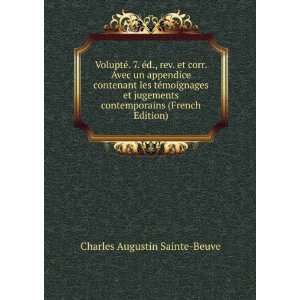   (French Edition) Charles Augustin Sainte Beuve  Books