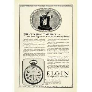1924 Ad Elgin Pocket Watch B. W. Raymond Railroad Watch Antique 