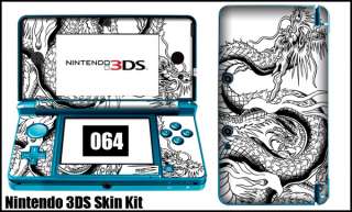   3DS Graphic Vinyl Skin Kit Works With Case or cover #064 Dragon Tattoo