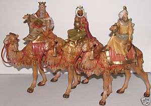 Fontanini Nativity 7.5in Kings on Camels set wisemen 3  