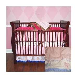  JC Penney Baby Crib Bedskirt Amore Hearts Pink: Home 