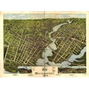  1875 Map View of Bridgeport, Connecticut