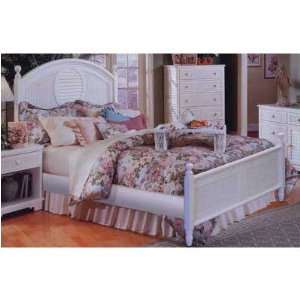   Panel Bed Bed Size King, Finish Antique White