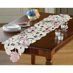  Cut Out Rose Embroidery Table Runner By Collections Etc 