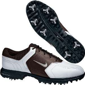  Nike Heritage Golf Shoe (White/Metallic Silver Brown) 8 