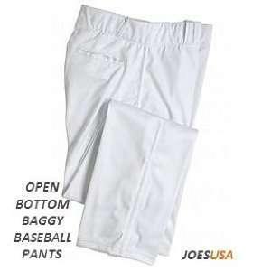 USA  Adult 3X Large White Open Bottom Baggy Pro Style Baseball Pants 