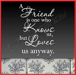 Friend Wall Quotes Sticker Decals Sayings Art Words  