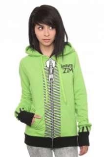 brand new with tags invader zim hoodie zip into fun with this green 