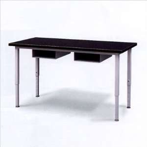  Steel Frame Science Table with Black Chemical Resistant Top and Book 