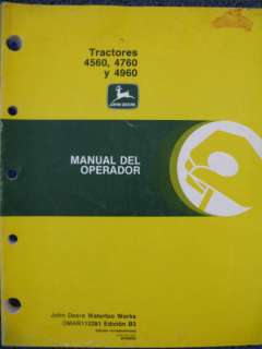 John Deere 4560 4760 4960 Tractores Manual Del Operador   Spanish 