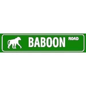  BABOON ROAD africa zoo monkey street sign