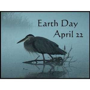 Blue Heron Morning Earth Day Stamps