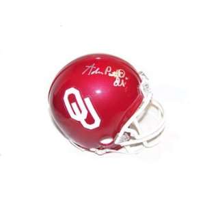   Peterson Autographed Mini Helmet   Oklahoma Sooners: Sports & Outdoors