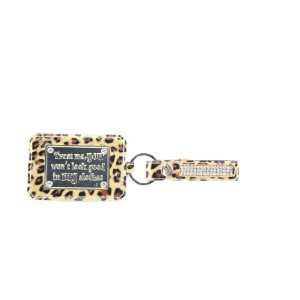   Leather Luggage Tag in LEOPARD Fun Gift HELLO GOODBYE: Everything Else