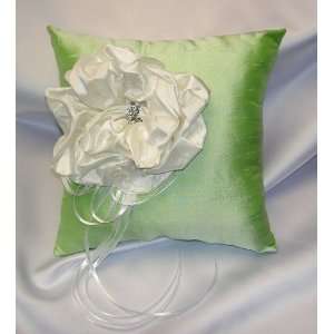  Citron Silk Ring Bearer Pillow