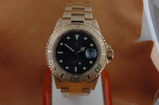 ROLEX YACHTMASTER 18K YELLOW GOLD X SERIAL 16628 MINT CONDITION 