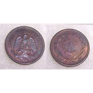  1946 Mexico Centavo Coin   AU to BU 