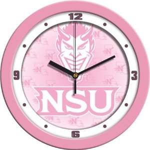  Northwestern State Demons NSU NCAA 12In Pink Wall Clock 