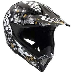  AGV AX 8 Spyder Motocross Off Road Helmet Black/White/Gold 