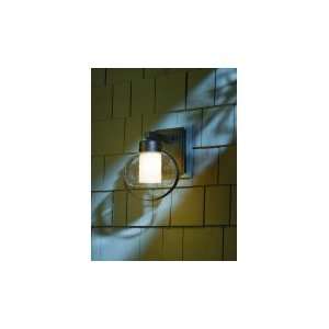   ZX356 Port 1 Light Outdoor Wall Light in Natural Iron with Pearl glass