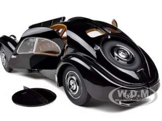 1938 BUGATTI 57SC ATLANTIC BLACK 1/18 DIECAST MODEL CAR BY AUTOART 