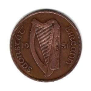  1931 Ireland Large Penny Coin KM#3   Irish Free States 