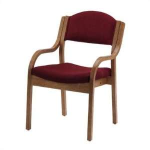  Virco GSTCHWD Wood Stack Chair with Arms and Wood Frame 