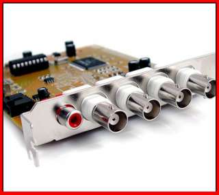 US 4 Channel CH 60FPS PCI DVR Card for Security Camera  