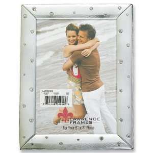    Silver Metal With Clear Crystals Picture Frame: Home & Kitchen