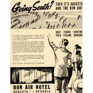  1941 Ad Bon Air Hotel Augusta Georgia Summerville Hwy 1 
