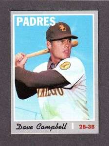 1970 TOPPS #639 Dave Campbell PADRES EX MINT  