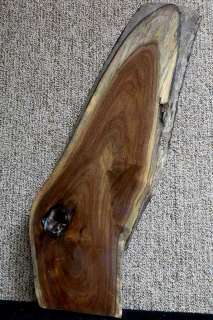   Exotic Black Walnut Live Edge Rustic Figured Lumber Slab 6437  
