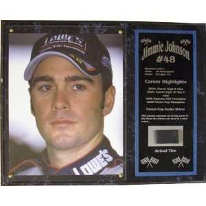  Jimmie Johnson unsigned Raceused Tire Plaque Sports 