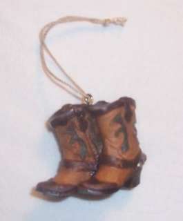 Country Western Cowboy Cowgirl Boots Ornament NEW Horse Farm Cow Kicks 