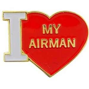    U.S. Air Force I Love My Airman Pin 1 Arts, Crafts & Sewing