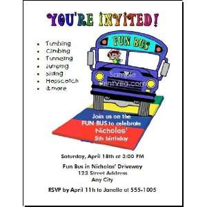  Fun Bus Birthday Party Invitation: Toys & Games