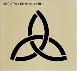 1117 STENCIL Triquetra celtic knot tattoo wiccan charm  