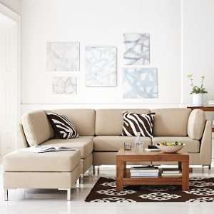  west elm Armless Sectional Corner, Flax