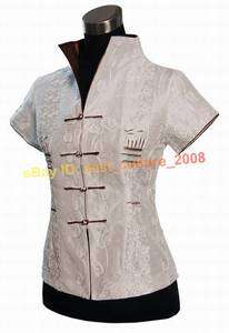 Chinese Handmade Embroidery Flower Shirt Blouse WHS 18  